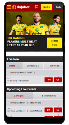 dafabet mobile homepage for android